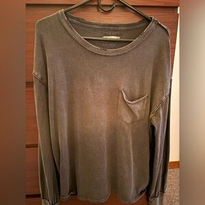 We The Free Charcoal Long Sleeve Tee